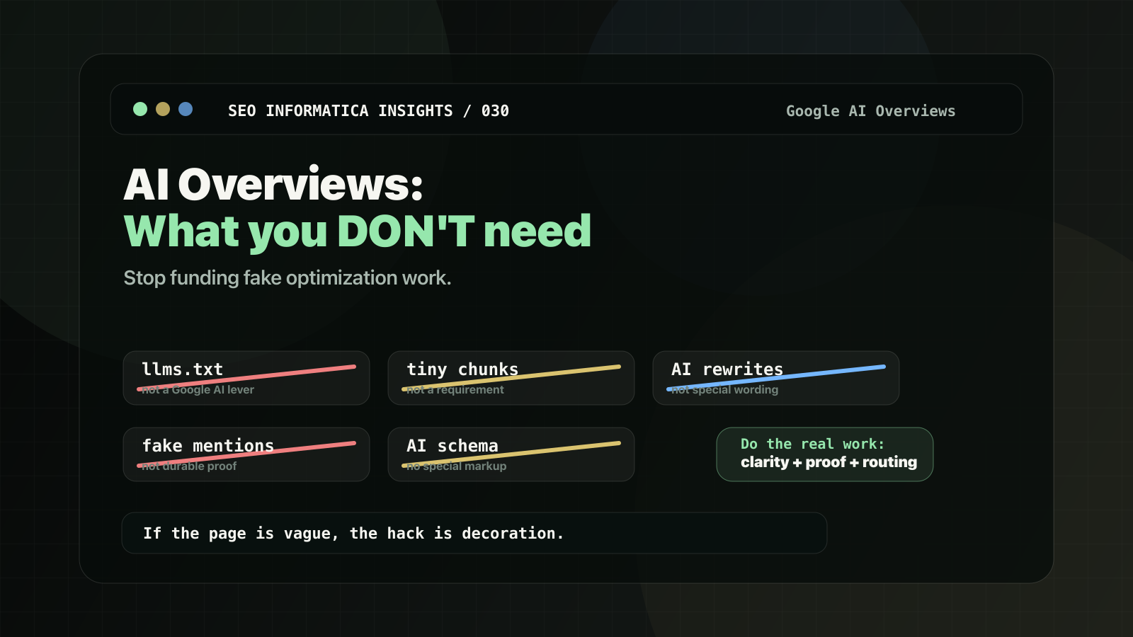 Google AI Overviews SEO myths you can ignore
