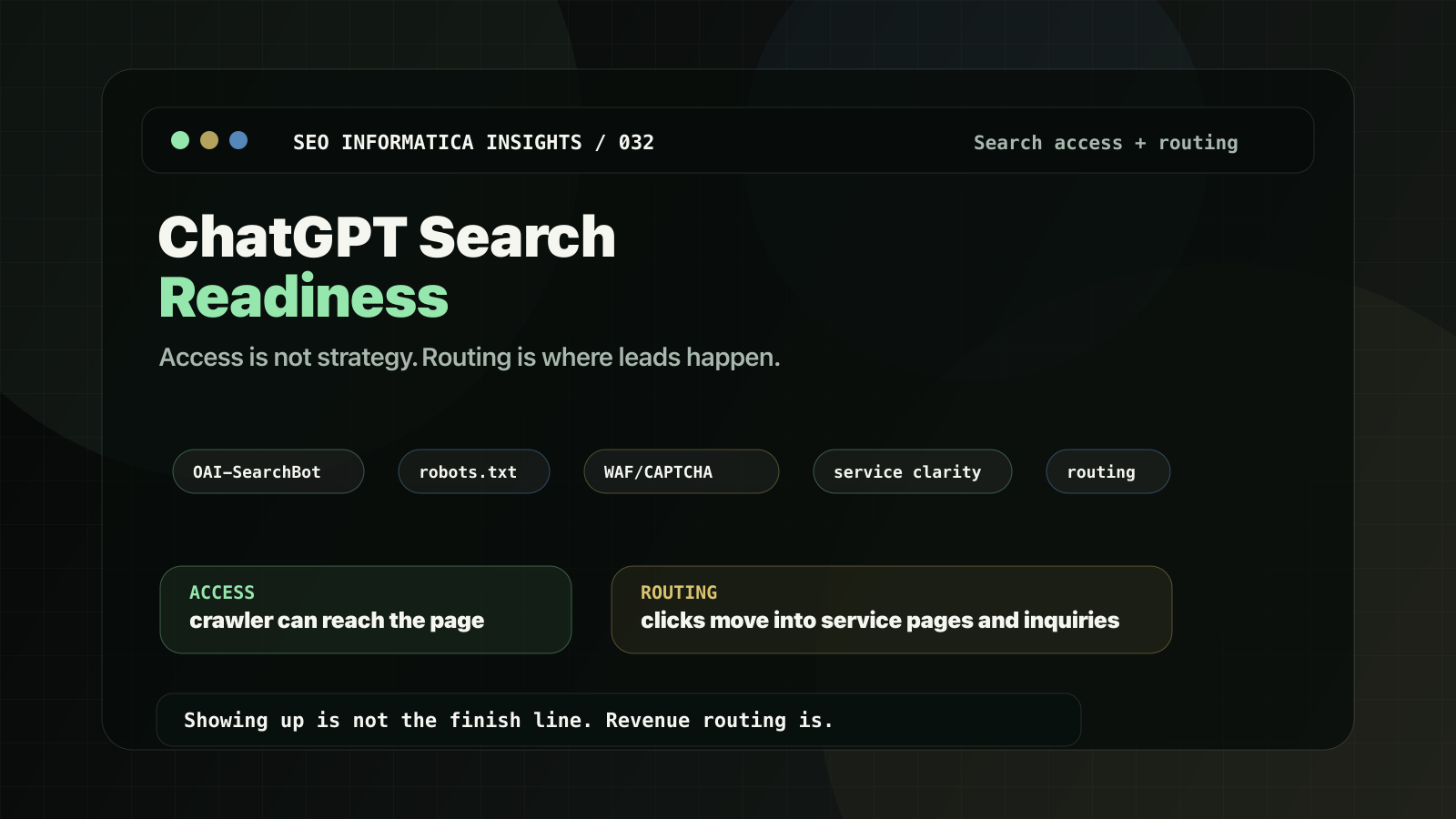 ChatGPT search readiness checklist for service businesses